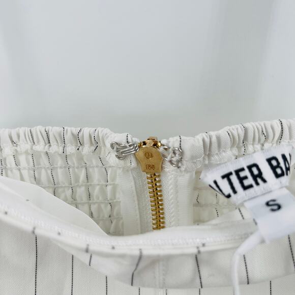 WALTER BAKER Tank Size Small Crop Chicago Pin Stripe NWT White Designer Luxury - Picture 6 of 14